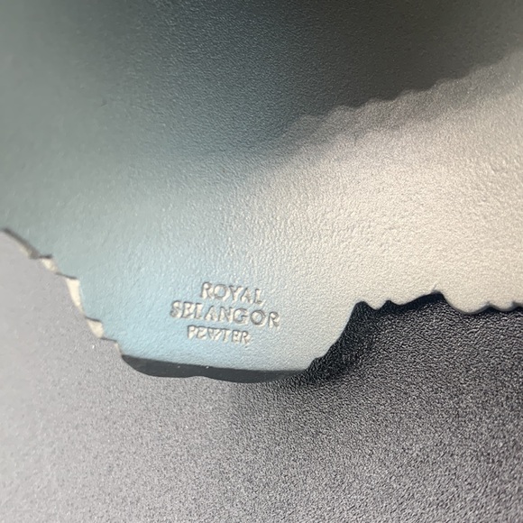 Pair of Vintage Royal Selangor Pewter Silver Shell Rose Embossed Candle Holders - Picture 7 of 9